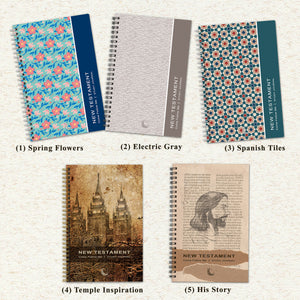 2023 Come, Follow Me NEW TESTAMENT STUDY JOURNAL - Scripture Study Journal -Printed Notebook - LDS Study Guide-Spring Flowers cover