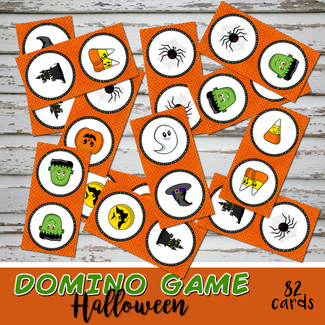 HALLOWEEN - DOMINO CARD GAME – Printed & Shipped-