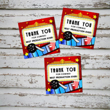 MOVIE THEATER - Birthday FAVOR TAG / THANK YOU CARD - Movies Cinema party – Digital file