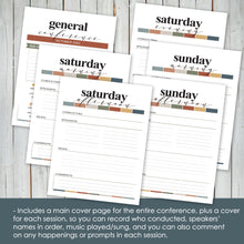 GENERAL CONFERENCE Journal, General Conference Notebook and Study Guide, General Conference Packet - Digital File- PDF