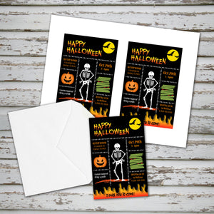 HALLOWEEN - Party Invitation -Halloween Skeleton party Invitation – Digital file