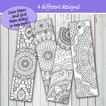 MANDALA BOOKMARKS Color-In Bookmarks - Happy Everyday's Day - PDF file - Instant Download