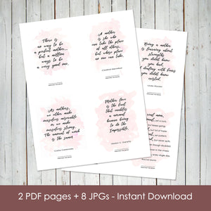 Inspirational Quotes empowering moms, Mother’s Day Gift, gift set for mom - Mother's Day quotes