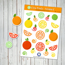 CITRUS FRUITS STICKER SHEET - Scrapbook and Planner Sticker Set - Stickers