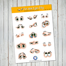 EXPRESSIVE EYES STICKER SHEET - Scrapbook and Planner Sticker Set - Stickers