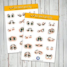 EXPRESSIVE EYES STICKER SHEET - Scrapbook and Planner Sticker Set - Stickers