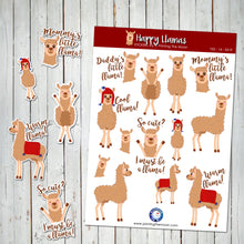 LLAMAS STICKER SHEET - Scrapbook and Planner Sticker Set - Stickers