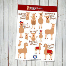 LLAMAS STICKER SHEET - Scrapbook and Planner Sticker Set - Stickers