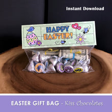 HAPPY EASTER Favor Bags - Chocolate Kiss Bag - PDF file - Instant Download -