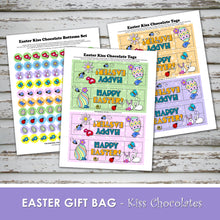 HAPPY EASTER Favor Bags - Chocolate Kiss Bag - PDF file - Instant Download -