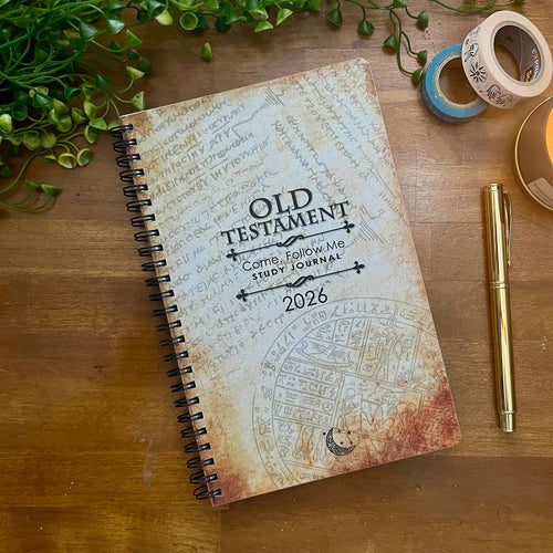OLD TESTAMENT, Come Follow Me 2026, Study Guide, Scripture Study Journal, Hieroglyphics Cover, LDS Printed Notebook