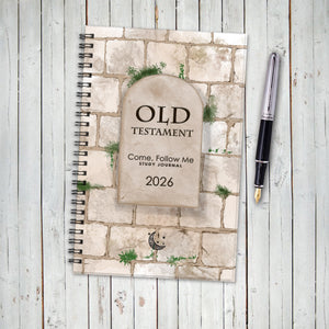 OLD TESTAMENT, Come Follow Me 2026, Study Guide, Scripture Study Journal, Old Wall Cover, LDS Printed Notebook