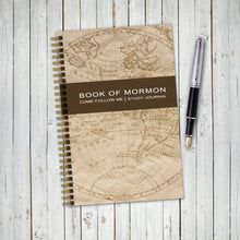 Book of Mormon, Come Follow Me Study Guide 2024 Scripture Study Journal, Old Map Cover, LDS Study Guide, Gift, Printed Notebook