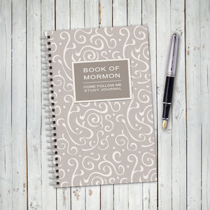 Book of Mormon, Come Follow Me Study Guide 2024 Scripture Study Journal, Wind Tracks Cover, LDS Study Guide, Gift, Printed Notebook