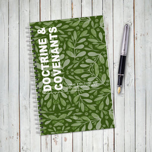 Doctrine And Covenants, Come Follow Me 2025, Study Guide, Scripture Study Journal, Fresh Greenery Cover, LDS Study Guide, Gift, Printed Notebook