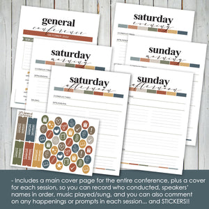 GENERAL CONFERENCE Journal, General Conference Notebook and Study Guide, General Conference Packet - Printed version