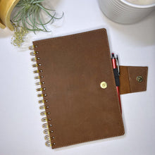 PAPER MOON™ 2024 LEATHER PLANNER - DELUXE SET - LEATHER + Golden Coil