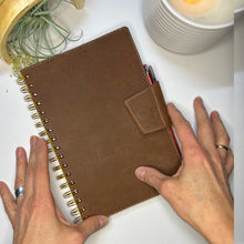 PAPER MOON™ 2024 LEATHER PLANNER - PLANNER ONLY - LEATHER + Golden Coil