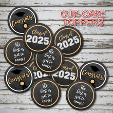 2025 GRADUATION  CUPCAKES TOPPERS - Party item - Digital file - Instant Download - Print it yourself