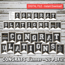 2025 GRADUATION CONGRATULATIONS BANNER – Digital file, Chalk - Instant Download-Printable