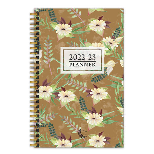 2022-23 PLANNER AGENDA YELLOW DAISIES Artwork, A5 Planner, 12 Month Weekly Layout Planner, Choose your starting month, Stickers & Bookmark