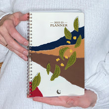 2022-23 PLANNER AGENDA EARTH Artwork #2, A5 Planner, 12 Month Weekly Layout Planner, Choose your starting month, Stickers & Bookmark