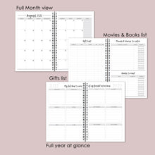 2022-23 PLANNER AGENDA FLOWER RAIN Artwork, A5 Planner, 12 Month Weekly Layout Planner, Choose your starting month, Stickers & Bookmark