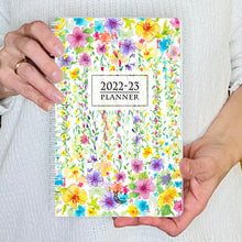 2022-23 PLANNER AGENDA FLOWER RAIN Artwork, A5 Planner, 12 Month Weekly Layout Planner, Choose your starting month, Stickers & Bookmark