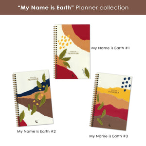 2022-23 PLANNER AGENDA EARTH Artwork #2, A5 Planner, 12 Month Weekly Layout Planner, Choose your starting month, Stickers & Bookmark