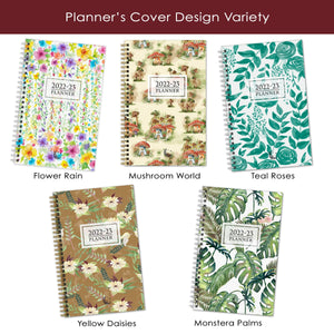 2022-23 PLANNER AGENDA YELLOW DAISIES Artwork, A5 Planner, 12 Month Weekly Layout Planner, Choose your starting month, Stickers & Bookmark
