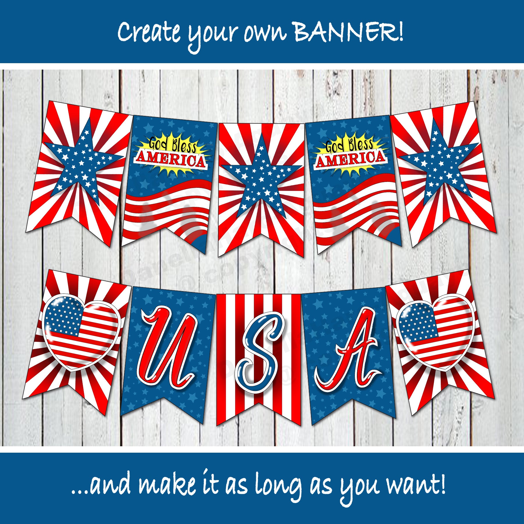 AMERICA BANNER - Color In MEMORIAL DAY BANNER - DIY Patriotic Weekend! – Printing The Moon america-banner-color-in-memorial-day-banner-diy-patriotic-weekend-printing-the-moon