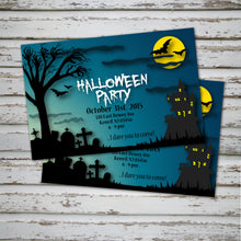 HALLOWEEN - Party Invitation -Halloween Cemetery party Invitation – Digital file