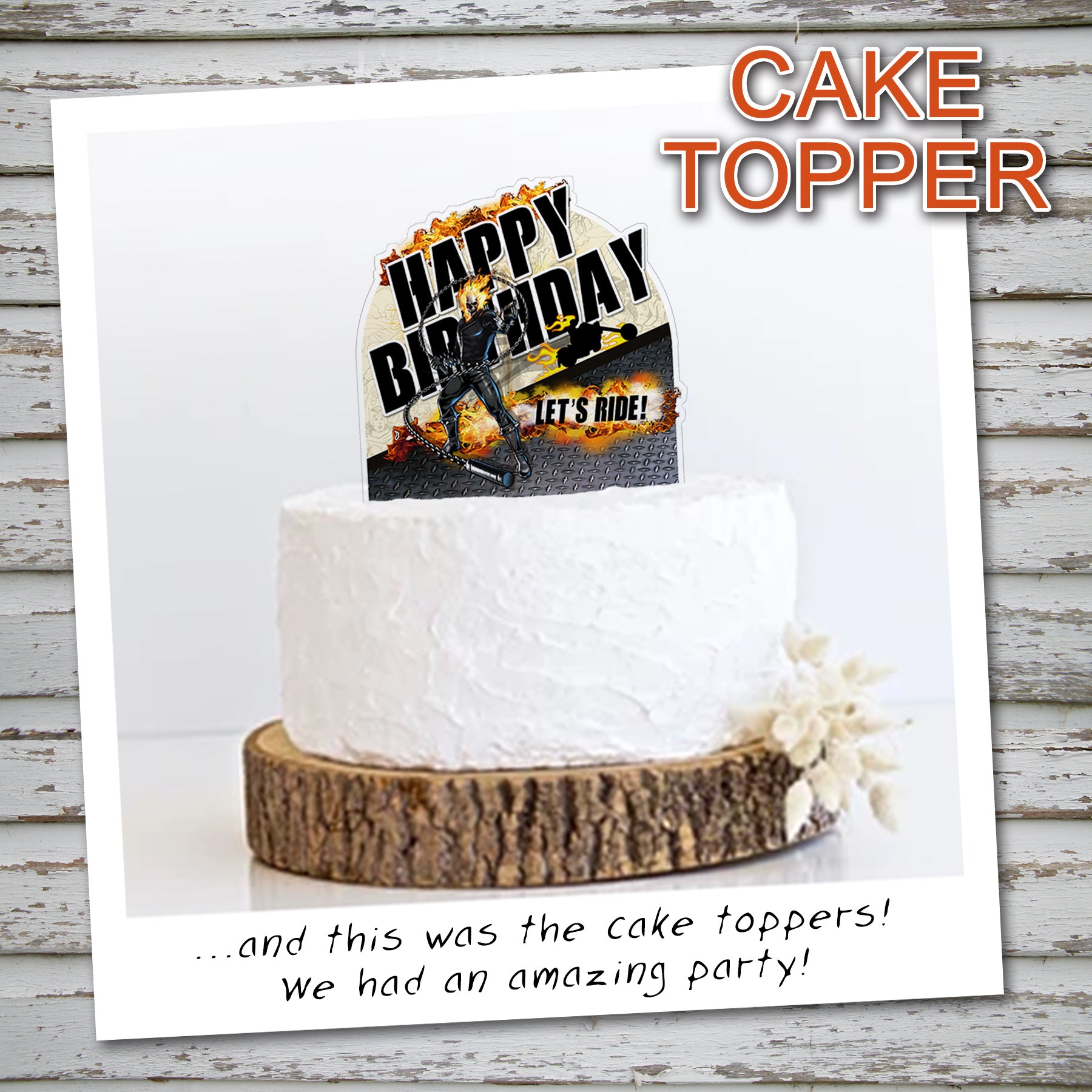 GHOST RIDER- Cake Topper – Digital file -Instant Download- – Printing ...