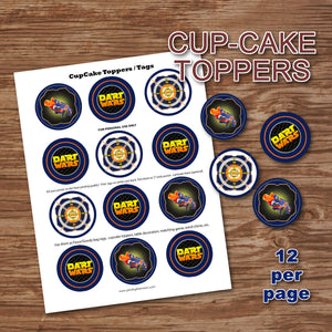 DART GUN WARS - Cupcake Toppers – Collection #2 - Digital file -Instant Download-