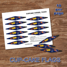DART GUN WARS - Cupcake Flag Toppers – Collection #2 - Digital file -Instant Download-