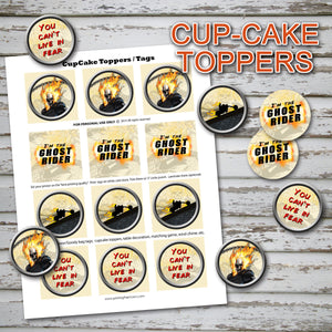 GHOST RIDER- CupCake Toppers – Digital file -Instant Download-