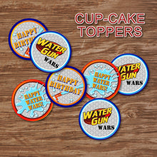 WATER GUN WARS - Cupcake Toppers – Digital file -Instant Download-