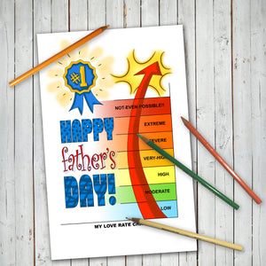 FATHER'S DAY Color-In Cards - Happy Father's Day - PDF file - Instant Download