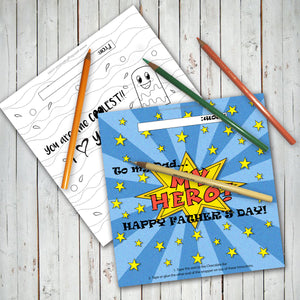 FATHER'S DAY CHOCOLATE WRAPPER - Color-In Cards - Happy Father's Day - PDF file - Instant Download