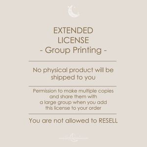Group Printing Permission License for Printing The Moon | License to Make Group Copies | Add This to Your Order