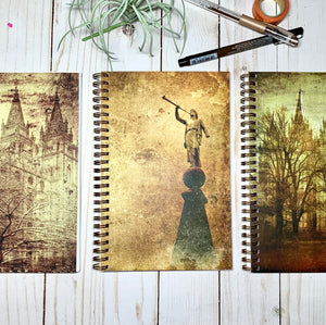 MORONI ANGEL SLC TEMPLE NOTEBOOK Journal - General Conference Talks Journal - Missionary Journal