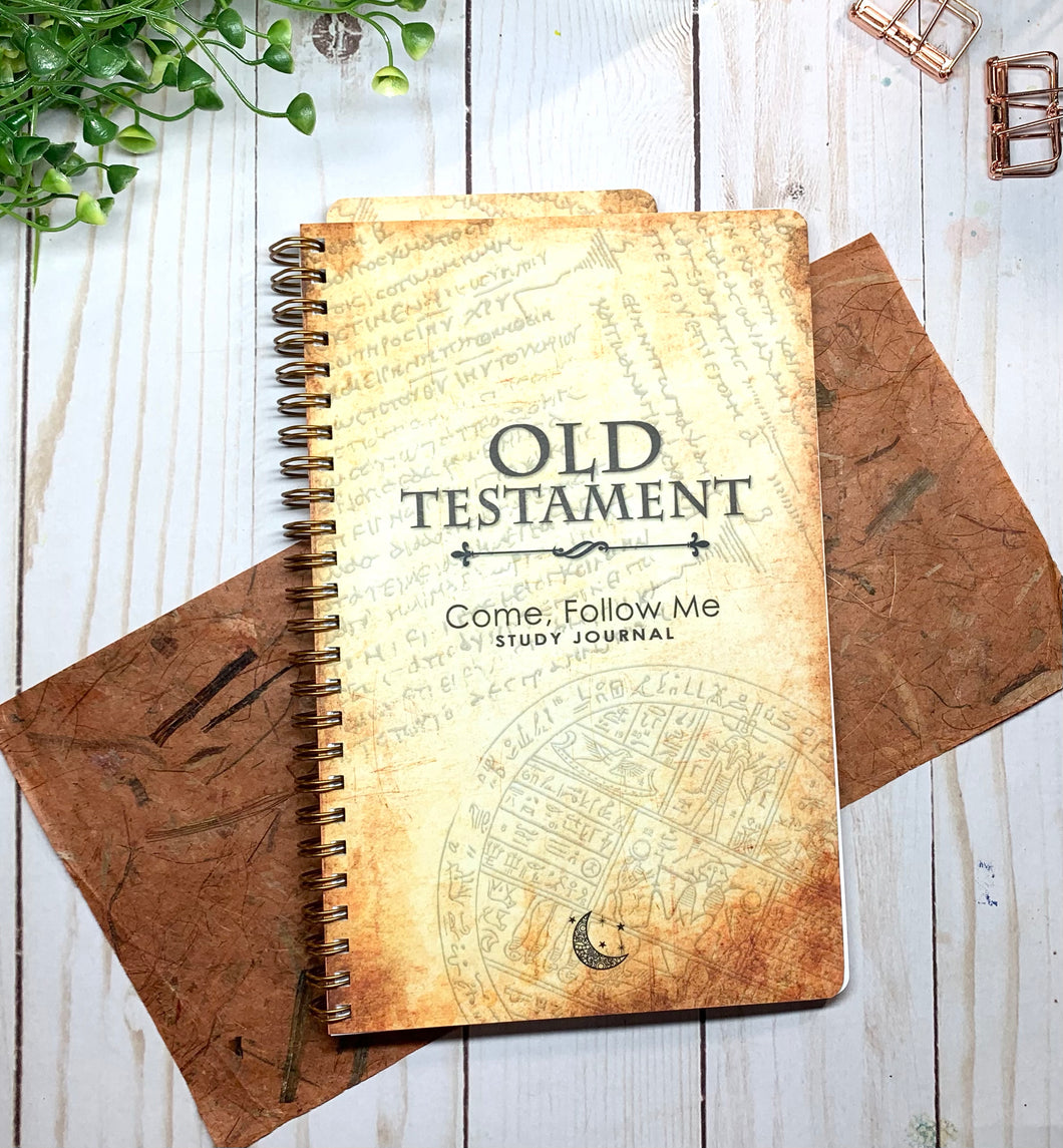 Come, Follow Me 2022 OLD TESTAMENT STUDY JOURNAL - Scripture Study Journal -Printed Notebook - LDS Study Guide-Ancient Writing
