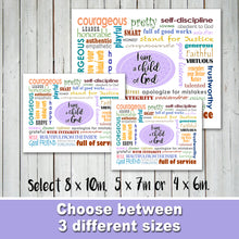 "I AM A CHILD OF GOD" poster - Religious, Young Woman, Activity Girls - Printed -