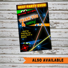 LASER TAG - Birthday Invitation - Laser Tag party – Digital file