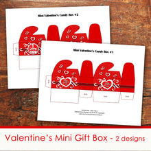 VALENTINE'S DAY Small Chocolate Boxes - PDF file - Instant Download