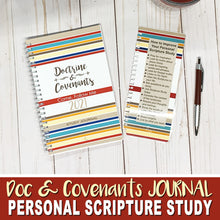 Come, Follow Me 2021 DOCTRINE & COVENANTS STUDY JOURNAL - Scripture Study Journal -Printed Notebook - LDS Study Guide-Warm Lines cover