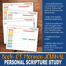 BOOK OF MORMON STUDY JOURNAL - Scripture Study Journal -Printed Notebook