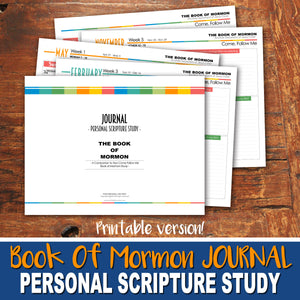 BOOK OF MORMON - COME, FOLLOW ME - Free Current Reading Week -  PRINTABLE page - Digital PDF