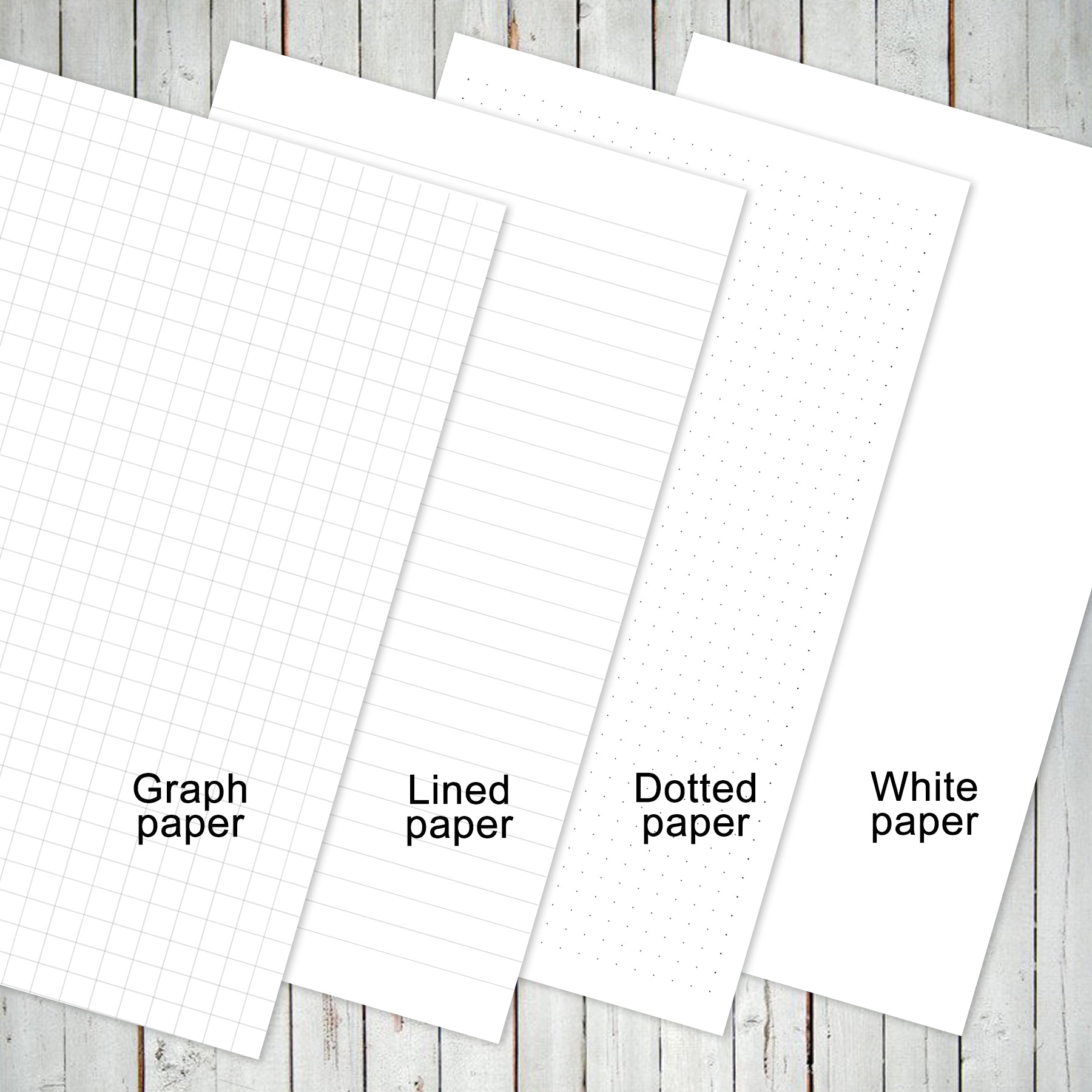 TRAVELER'S NOTEBOOK INSERTS ONLY - A5 Notebooks, Set of 4 notebooks, M ...