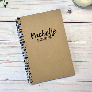 PERSONALIZED JOURNAL, NOTEBOOK - Your Initial, Monogram, & Name- Diary Journal - A5 size, Personalized Notebook
